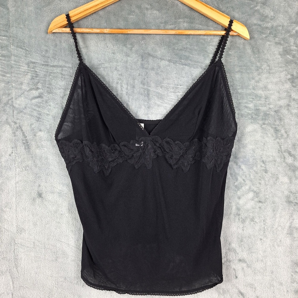 Womens Top XL Black Fairy Grunge‎ Coquette Babydoll Y2K Whimsigoth Mesh Sheer